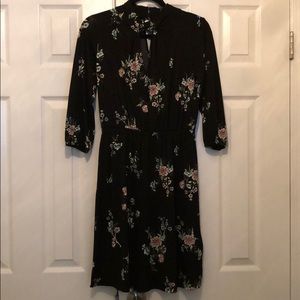 NWOT H&M Floral Print High Collar Dress